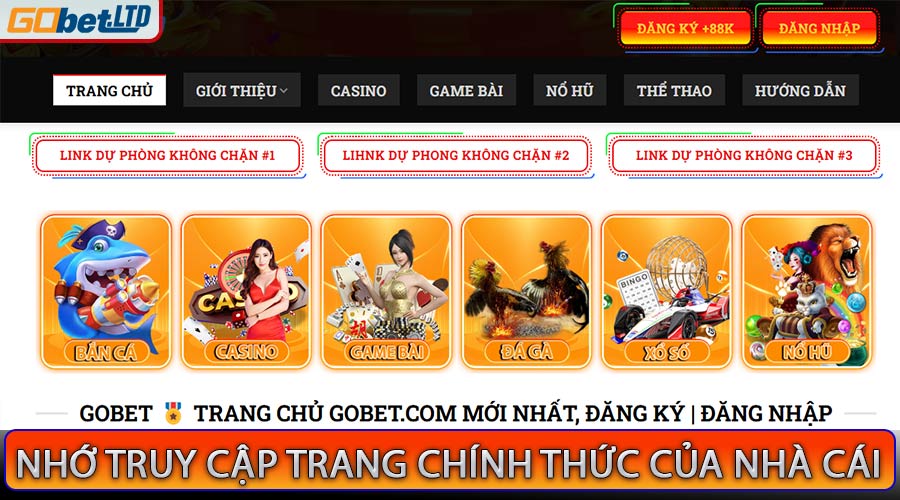 Truy cập vào đúng trang chủ của nhà cái